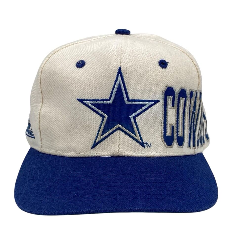 Vintage Apex‎ Collectors Dallas Cowboys Snapback Hat Spellout Logo 2-Tone